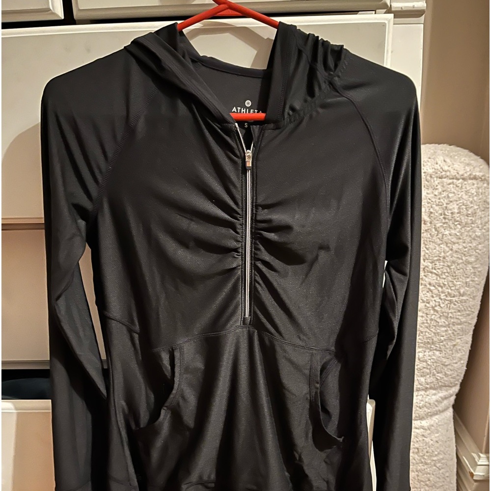 Athleta black hoodie dress